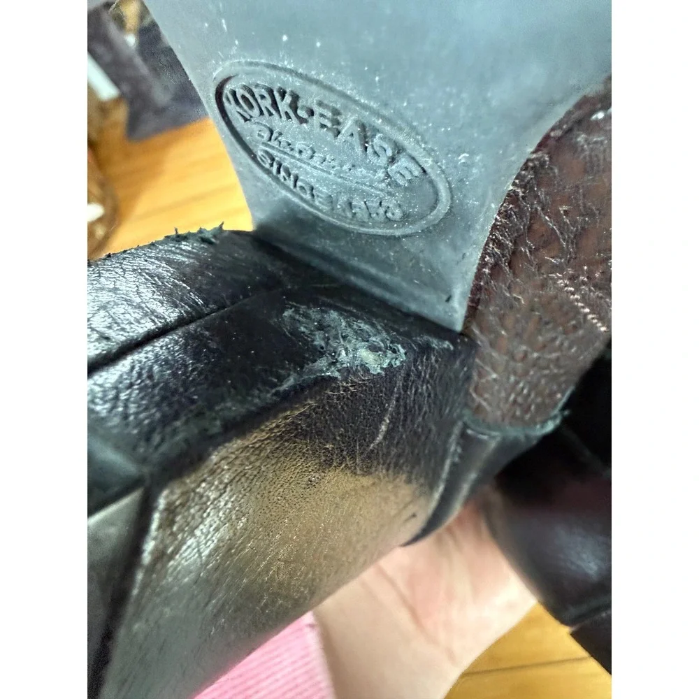 Kork-Ease Anki Leather Ankle Boots Triple belt moto‎ boots black and dark brown